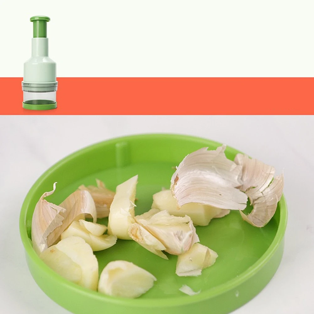 Hand Press Garlic Chopper Multi-Function Handheld Onion Mincer For Kitchen