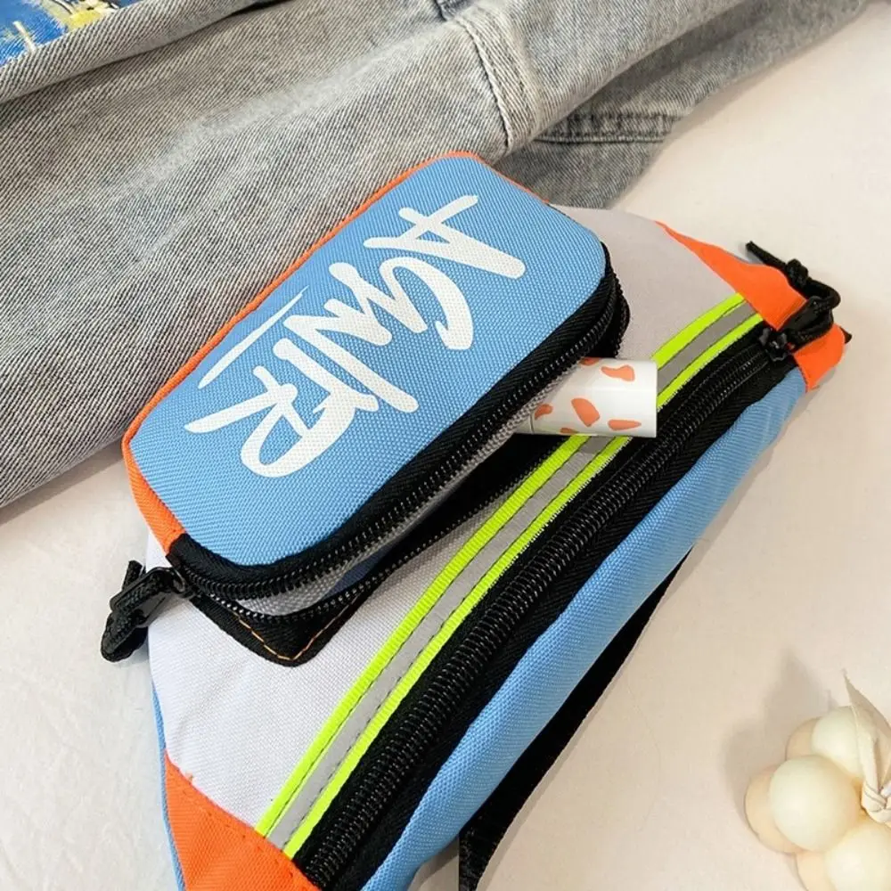 Durable Mini Waist Bags Oxford Cute Letter Girls Boys Banana Bag Fashion Fanny Pack Kids Shoulder Crossbody Chest Belt Bags - 6