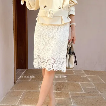 Elegante Gonna Midi in Pizzo per Donne, Nuova Collezione Primavera 2026