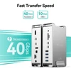 Yottamaster Thunderbolt 3 Docking Station USB A Type C Multi Port Hub Dock DP 8K 4K Video PD 60W Charging For Macbook Laptop PC 5