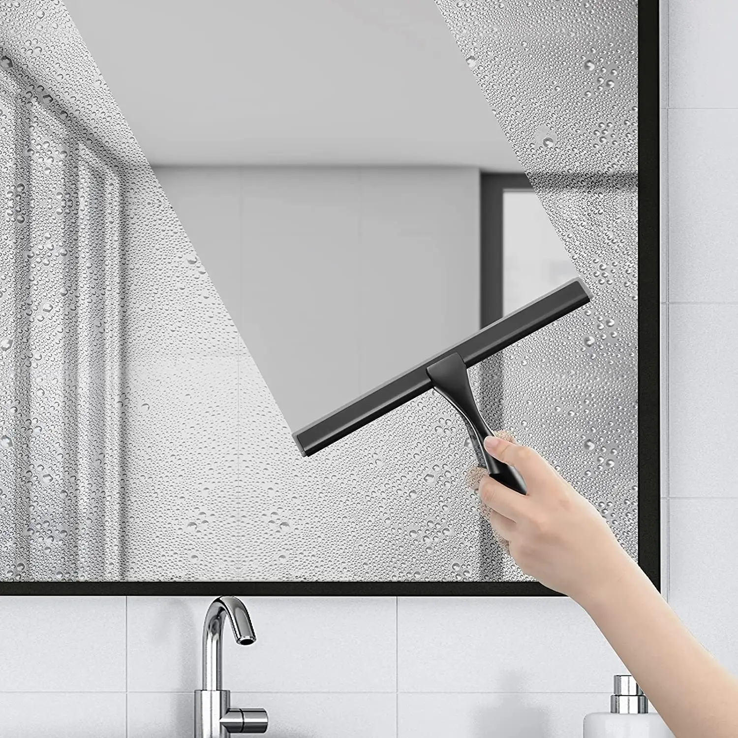 All-Purpose Shower Squeegee for Shower Doors Bathroom Window and Car Glass  - Stainless Steel 10 Inches - AliExpress