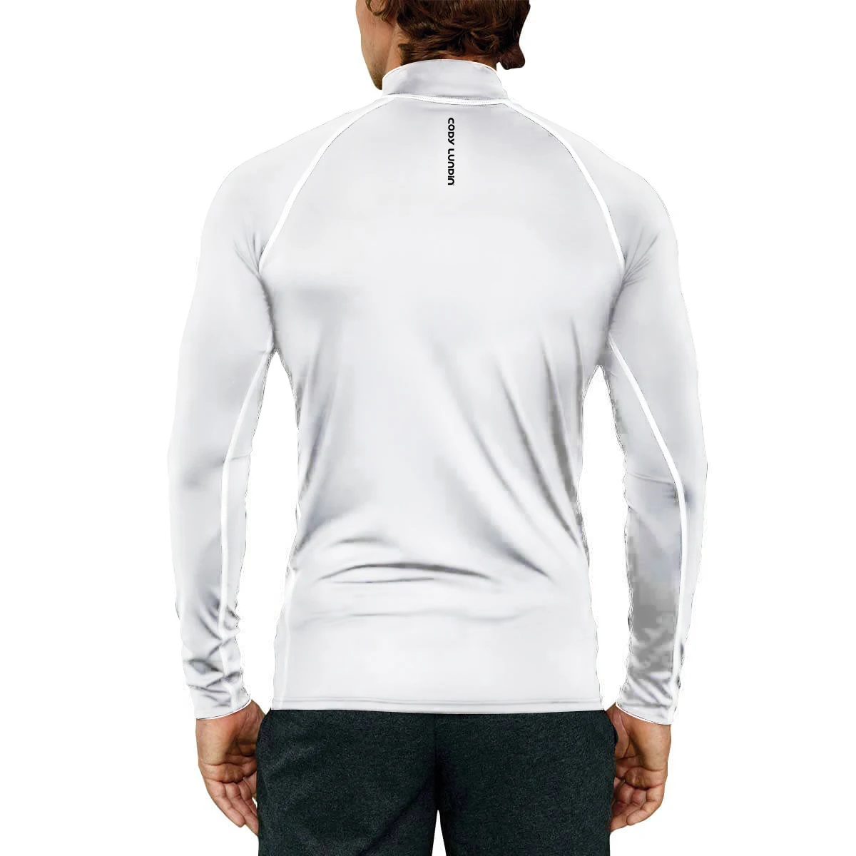 Cody lundin Men's Long Sleeve Rashguard UPF50+ UV Protection Fabric T Shirts Lightweight White Compression Gym Surf Swim Shirts