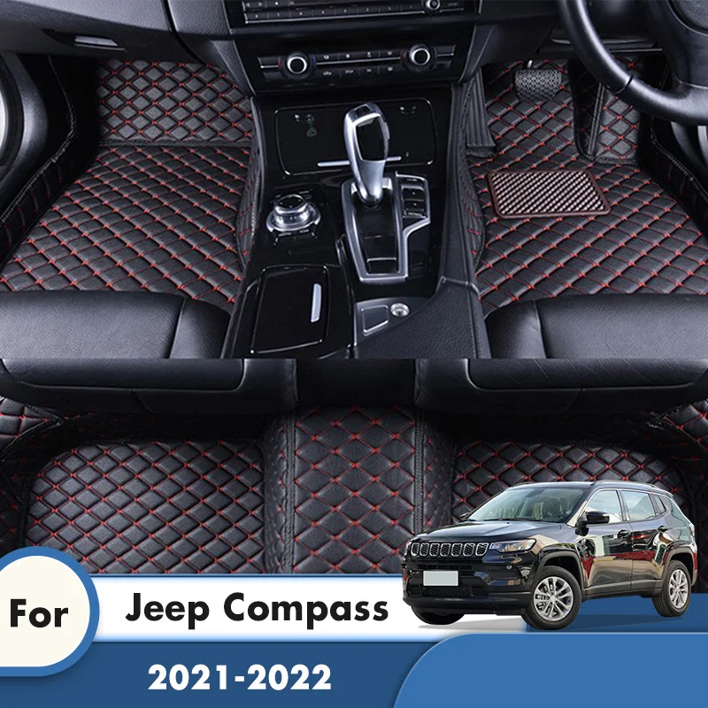 

RHD Car Floor Mats Rugs For Jeep Compass 2021 2022 2023 2024 Carpets Foot Pad Custom Automobile Auto Accessories Interior Covers