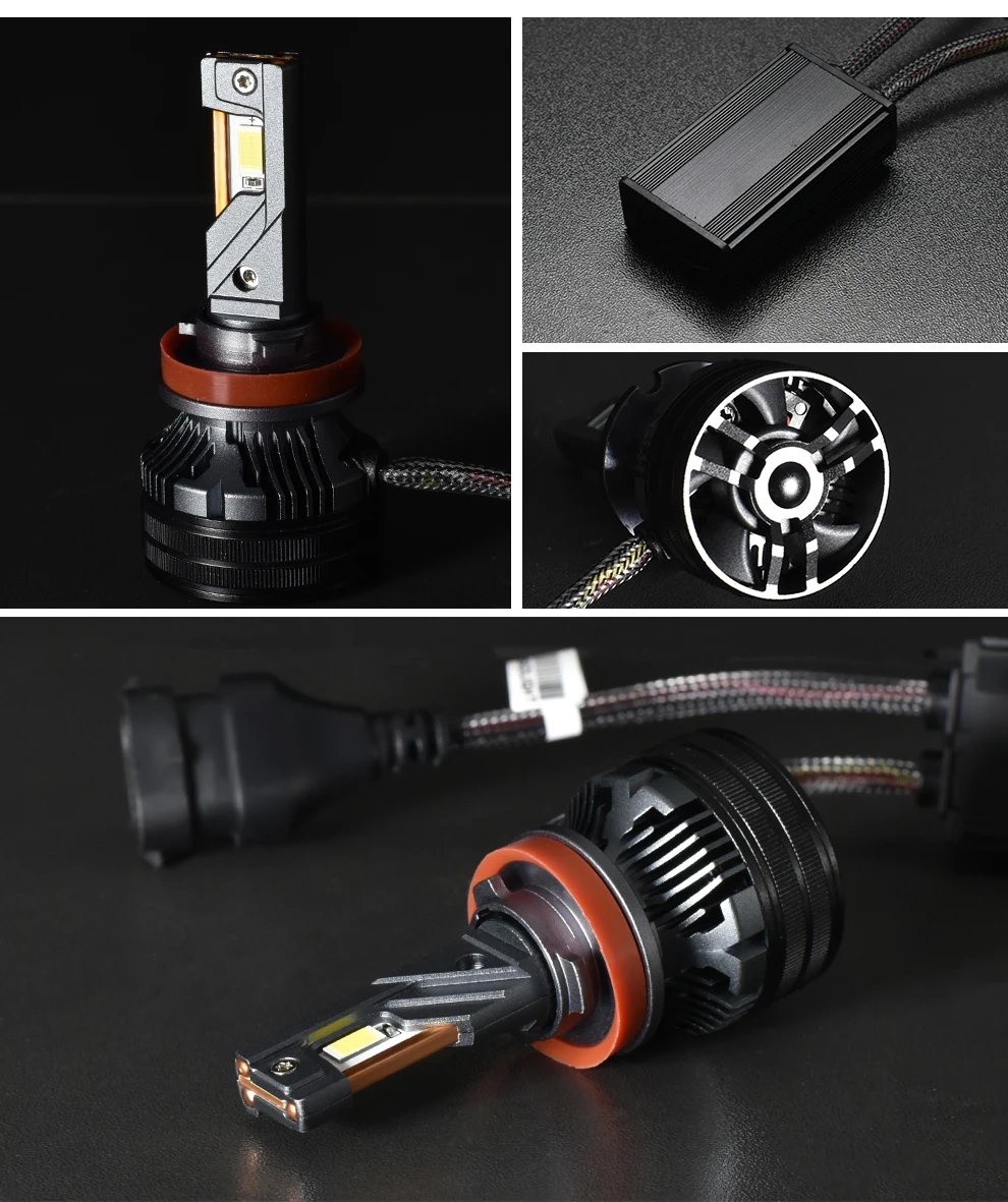 Leistungsstarke K7C 4300K 110W H7 H4 Led Lampe Doppel Kupfer Rohr 3000K Led-leuchten Für Auto H1 H11 HB3 9005 HB4 9006 Led Scheinwerfer Birne – Detail 16