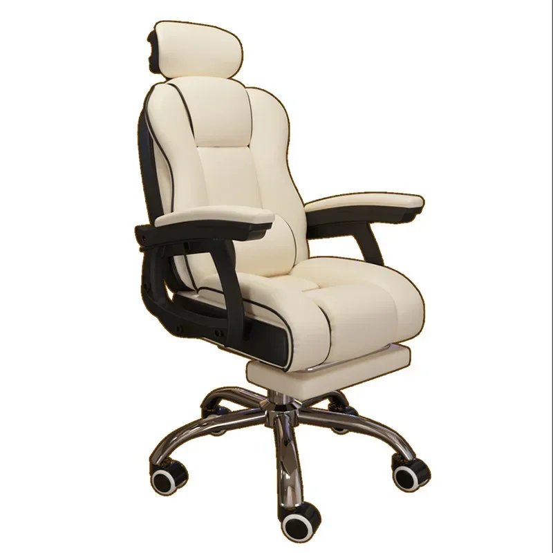 

Leisure Ergonomics Office Chair Latex Footrest Computer Gaming Swivel Simple Back Support Office Chair Modern Cadeiras Furniture