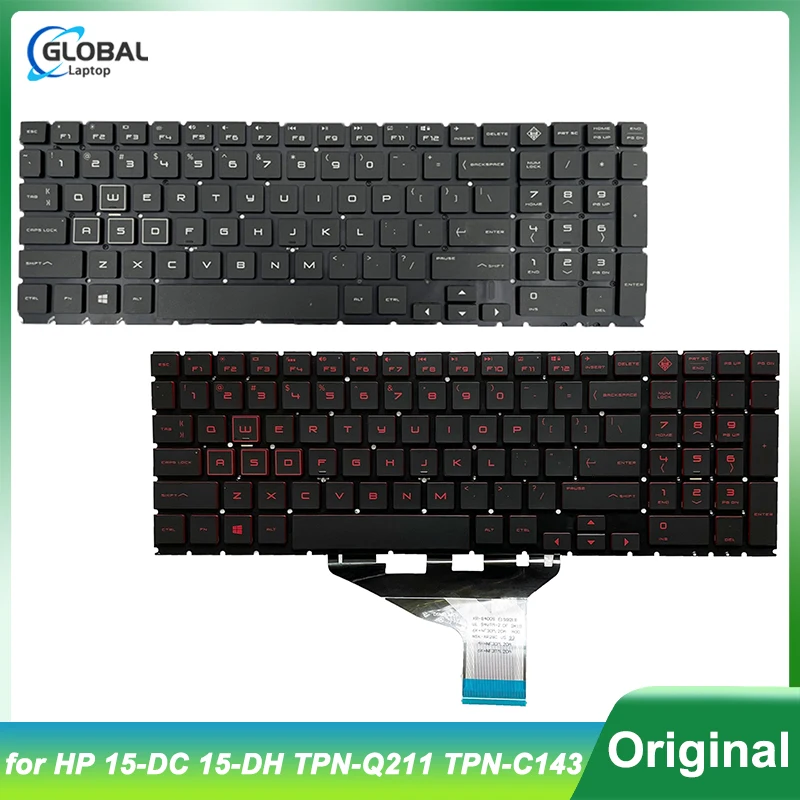 

New US/FR/LA/NOR/SL/TR Keyboard for HP OMEN 15-DC 15-DH TPN-Q211 TPN-C143 Laptop keyboard with Backlit Notebook Replacement