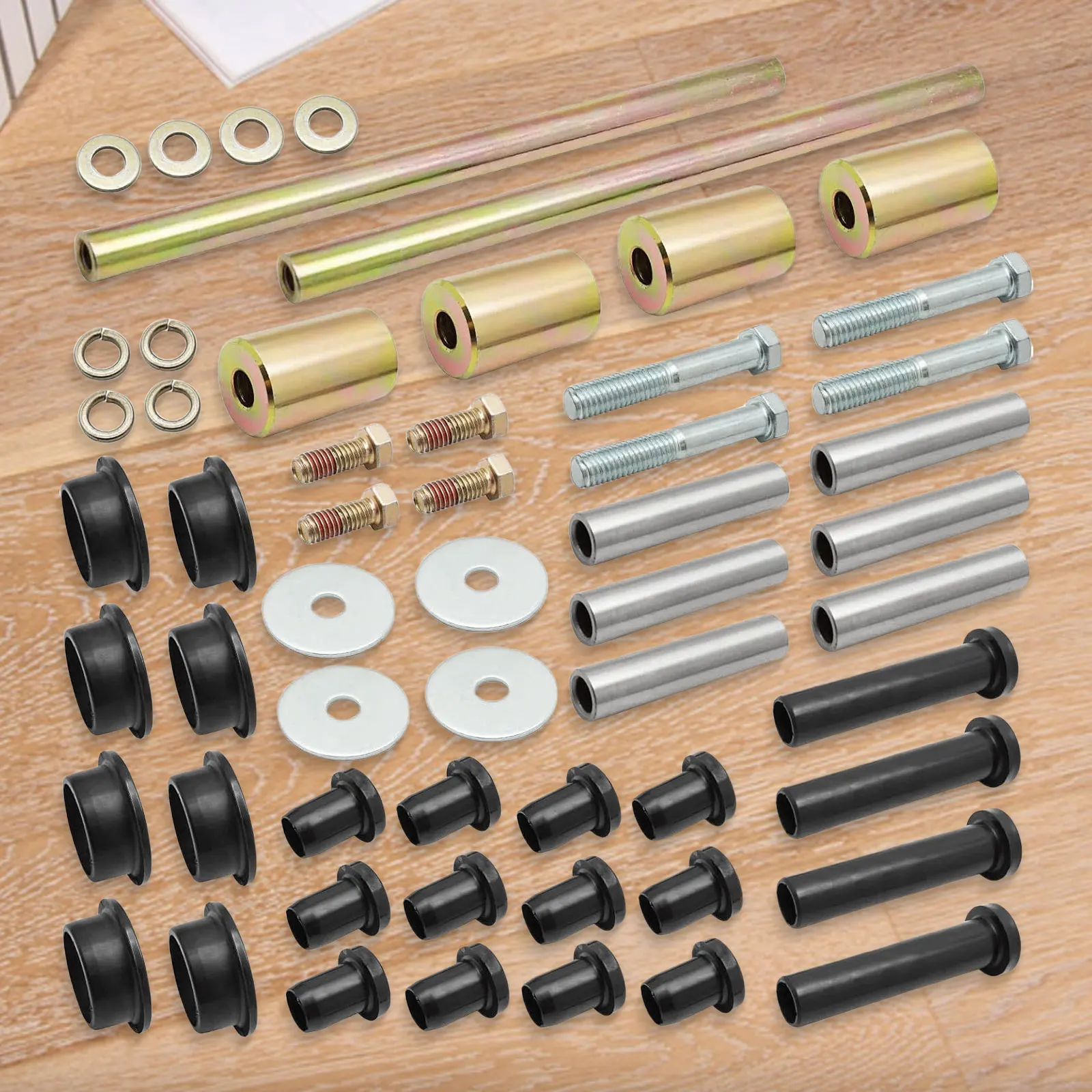 OE:5020826 A-Arm Bushing Shafts Kit Rear Suspension Bump Stops Kit Rear Upper Mounts for Polaris Sportsman 400 450 600 700