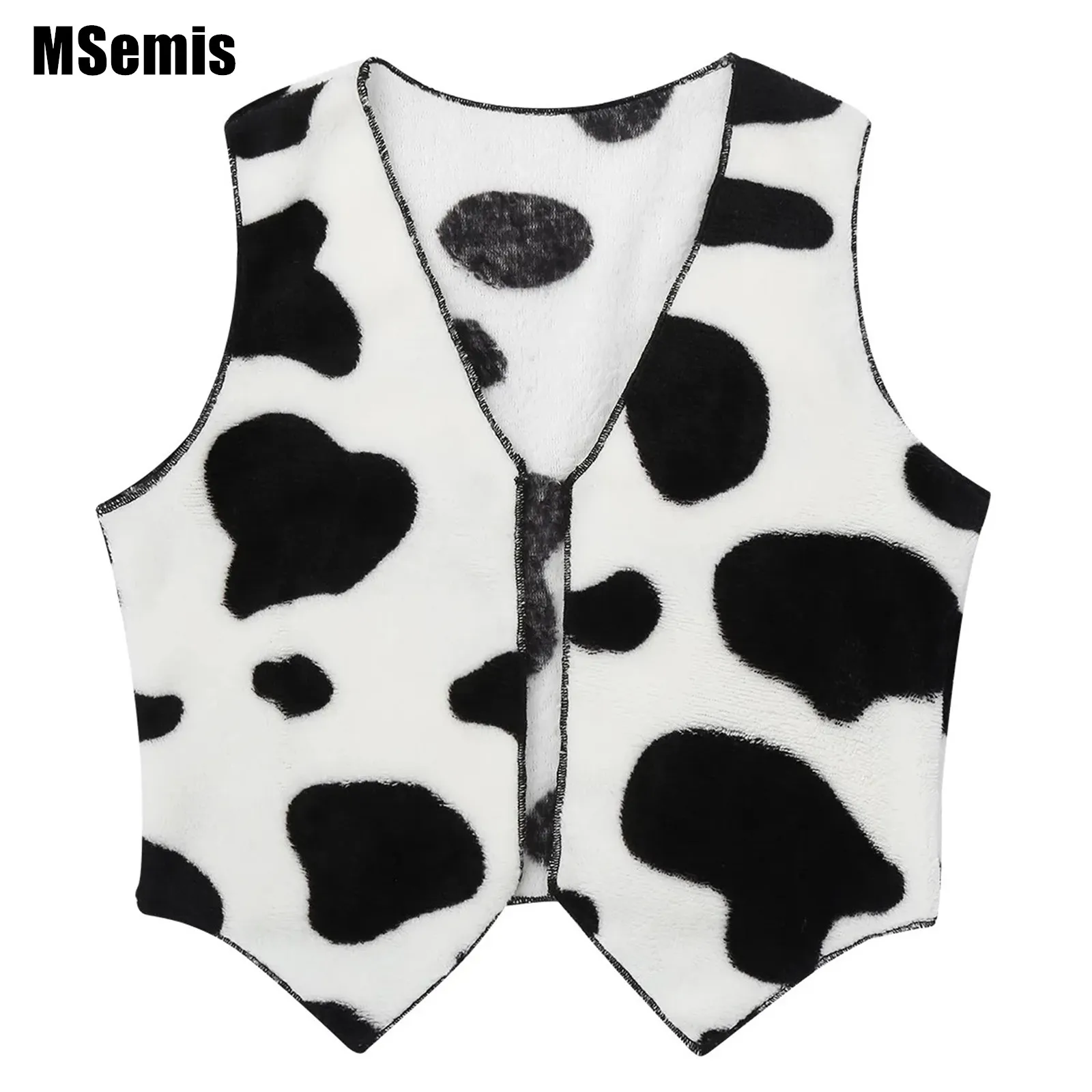 

Baby Boys Girls Fancy Dress Waistcoat Cute Cowboy Cowgirl Vest Toddler Flannel Sleeveless Cow Print Crop Tops Cardigan Clothes