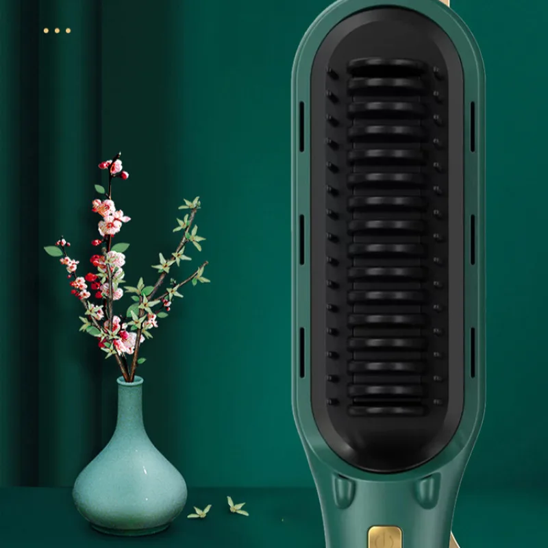 Popular Negative Ion Hair Straightening Comb Hair Curler Straightener Professional Curling Iron