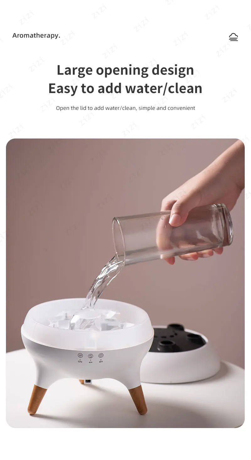 Diffuseur d'arômes humidificateur à ultrasons effet méduse_voghion.com