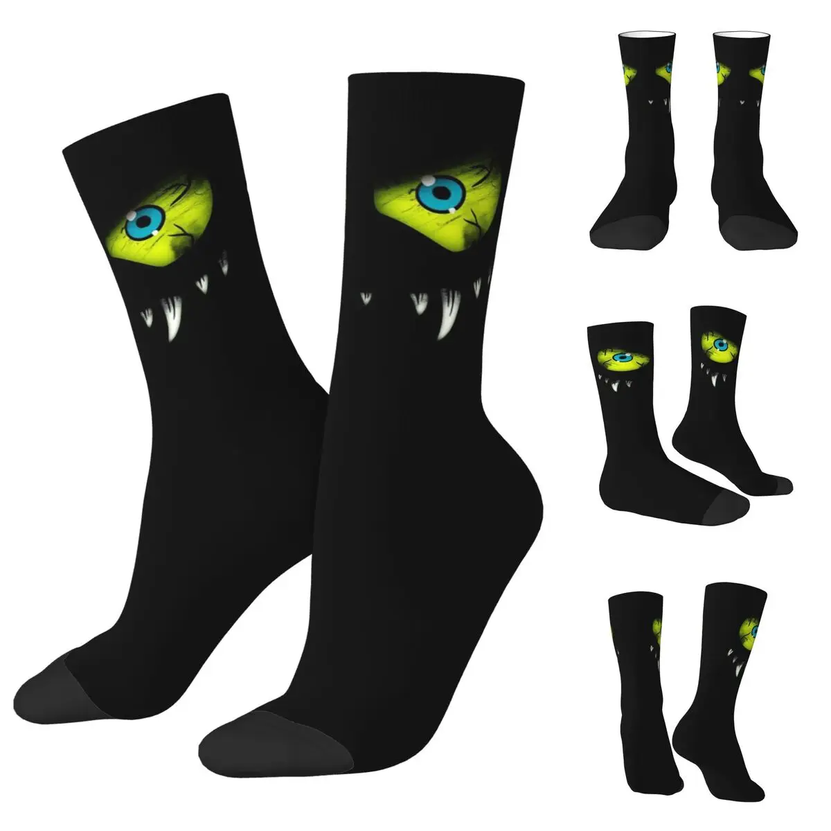 Monster Face cosy Unisex Socks,Warm Happy 3D printing Socks,Street Style Crazy Sock green tractors cosy unisex socks warm happy socks street style crazy sock