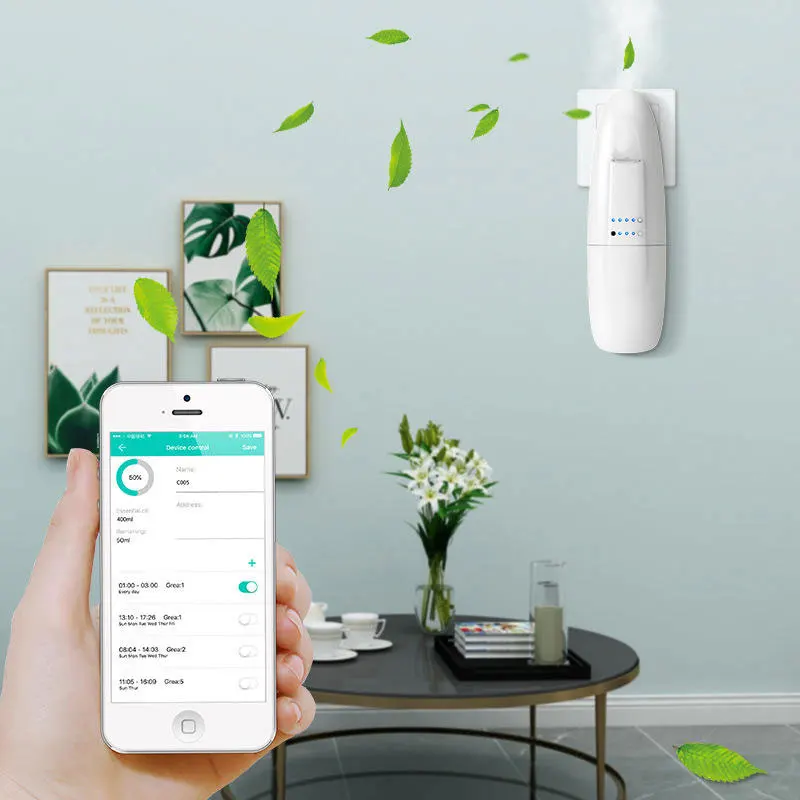 Smart Waterless Essential Oil Diffuser, Professional Scent Air Machine with Nebulizing Tech,Nanotechnology Plug in Oil Diffuser_voghion.com