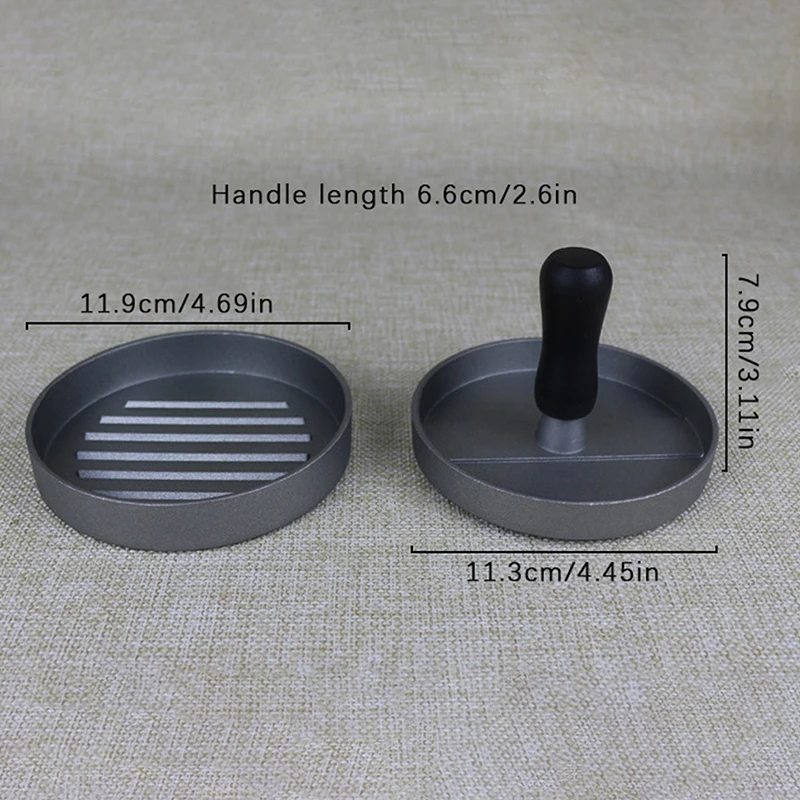 Round Hamburger Mold Aluminum Alloy Hamburger Meat Beef BBQ Burger Meat Press Kitchen Food Mold burger press hamburger press