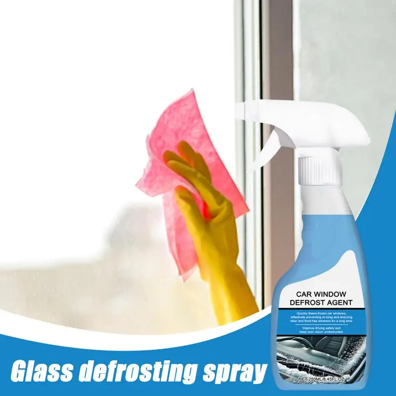 250ml Windshield De-Icer Instantly Melts Ice Snow Melting Defrost Liquid Snow Melting Spray Car Window Glass Deicing