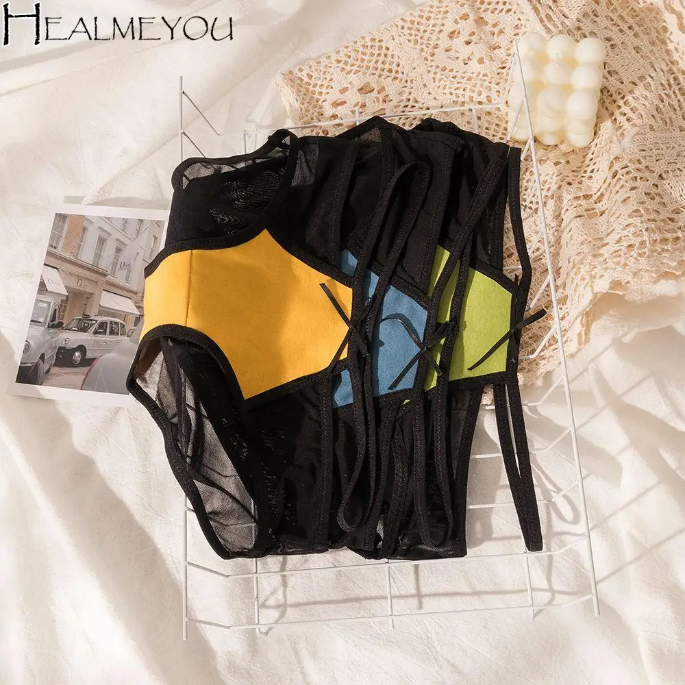 

Pure Breathable Mid-Waist Thin Belt Lace Cotton Crotch Women Underwear Patchwork Panties Breathable Lingerie Seamless Briefs