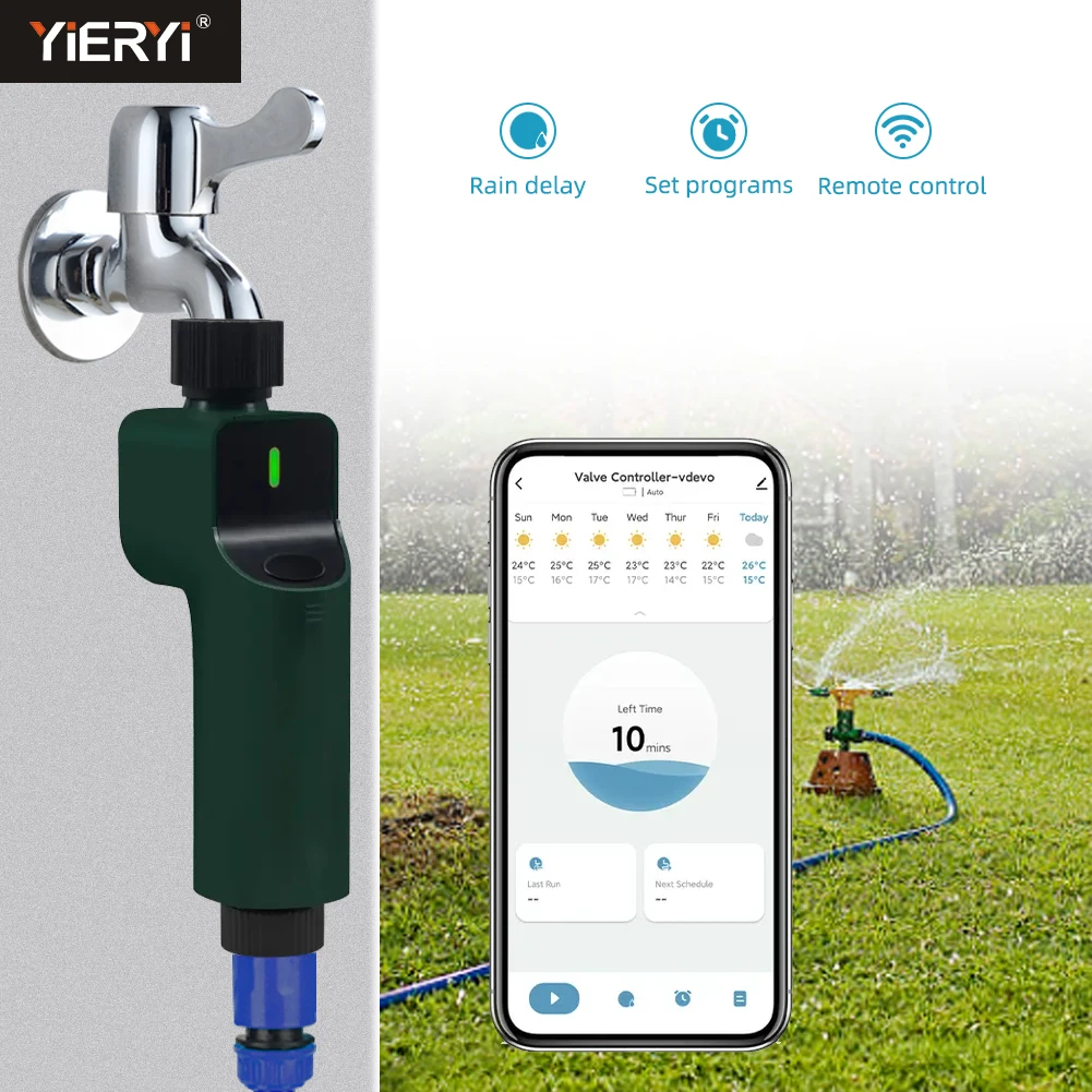 Zigbee Tuya Sistema Di Irrigazione Smart Watering Timer App Irrigatore Programmabile Con Gocciolamento Di Ritardo Della Pioggia Per Giardino All'Apert