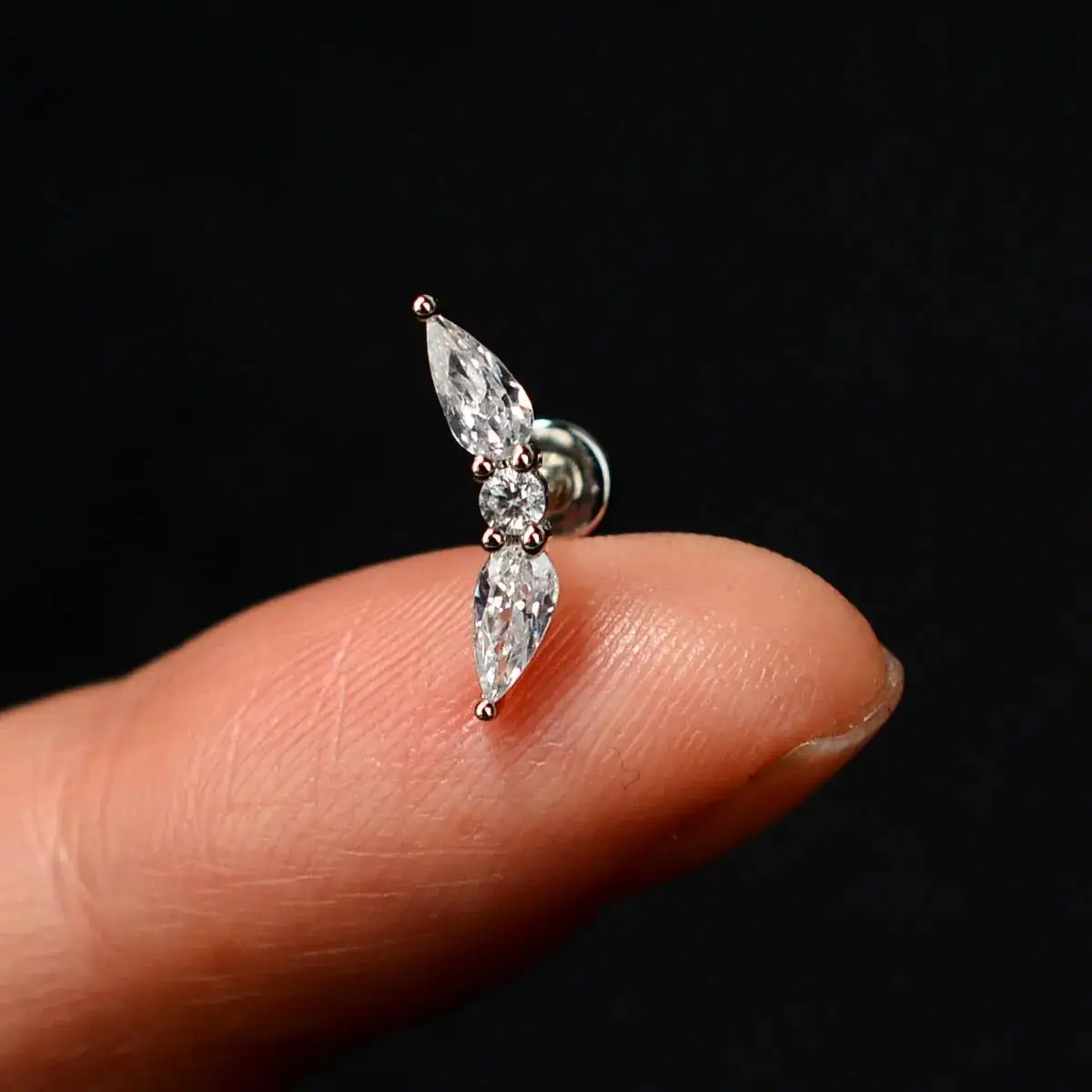 1PC Neue Mode Edelstahl Mini Zirkon Knorpel Piercing Stud Ohrring 20G Helix Tragus Lobe Piercing frauen körper Schmuck – Detail 16