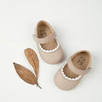Newborn Baby Breathable Fashion Leather Shoes Women's Baby Shoes Lace Princess Shoes Classic Non-slip Soft Bottom Walking Shoes 5