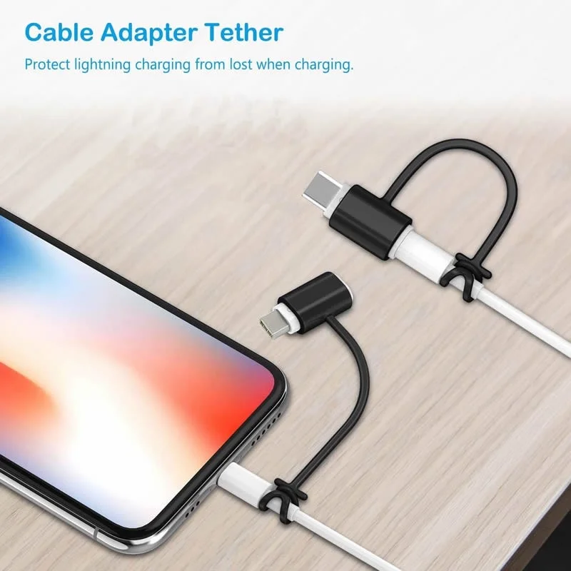 Phone adapter protector Mobile phone Adapter protector/lanyard accessories compatible For Lightning Type c Micro USB Converter Anti-lost Silicone Case