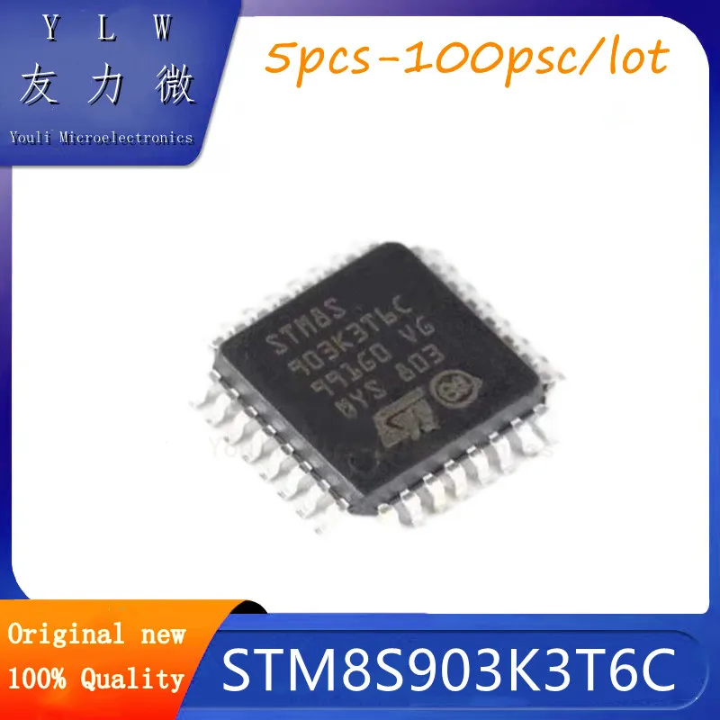 

STM8S903K3T6C LQFP32 New imported original ST STMicroelectronics 8-bit microcontroller microcontroller