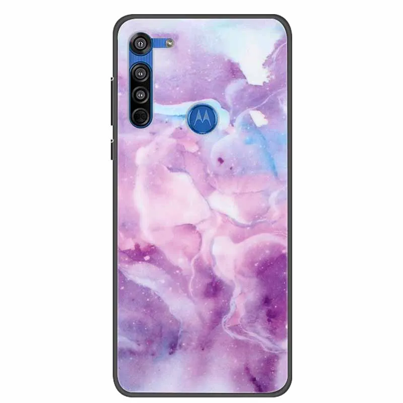 Elegant Marble Soft TPU Silicone Phone Cover - Artistic Cat Design Bumper Case for Moto G Pro and Stylus
