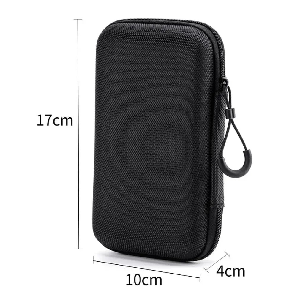 Langlebige Hartschalen-EVA-Aufbewahrungsbox Mini Tragbare Reißverschluss-Kopfhörertasche Schwarze Kleine Tasche für Digitales Zubehör – Detail 9