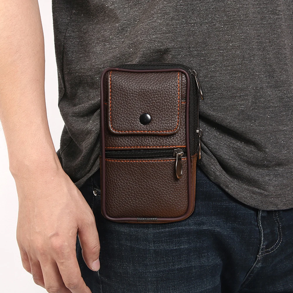 Men Waist Fanny Pack Multifunctional Shoulder Bag Zipper Belt Bum Pouch Coin Key Pouch Outdoor Purse Camping Hunting Bag