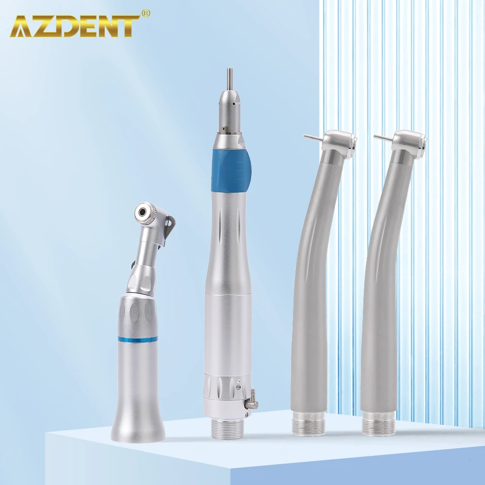 

AZDENT Dental High and Low Speed Handpiece Kit 1:1 Push Button Contra Angle Air Motor Straight Lab Dentistry Equipments 2023 New
