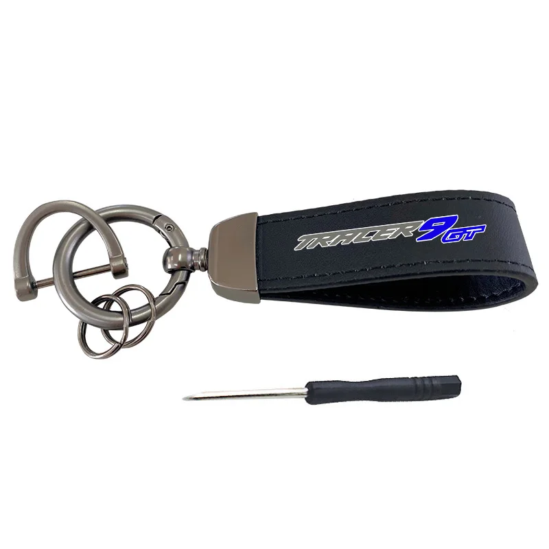 Top Quality Leather Keychain Custom Pattern For Yamaha TRACER 9 TRACER9 TRACER 9 GT TRACER9GT 2021 2022 Motorcycle Accessories