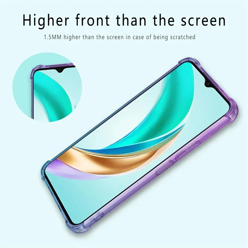 Rainbow Gradient Shockproof Translucent Phone Case - Soft TPU Cover