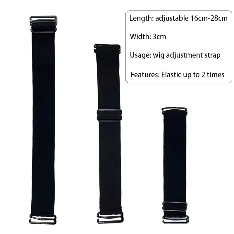 1/3Pcs Elastic Band For Wigs Stretchy Hair Band For Wig With 2 Hooks Adjustable Elastic Band For Wigs Removable Rubber Wig Band