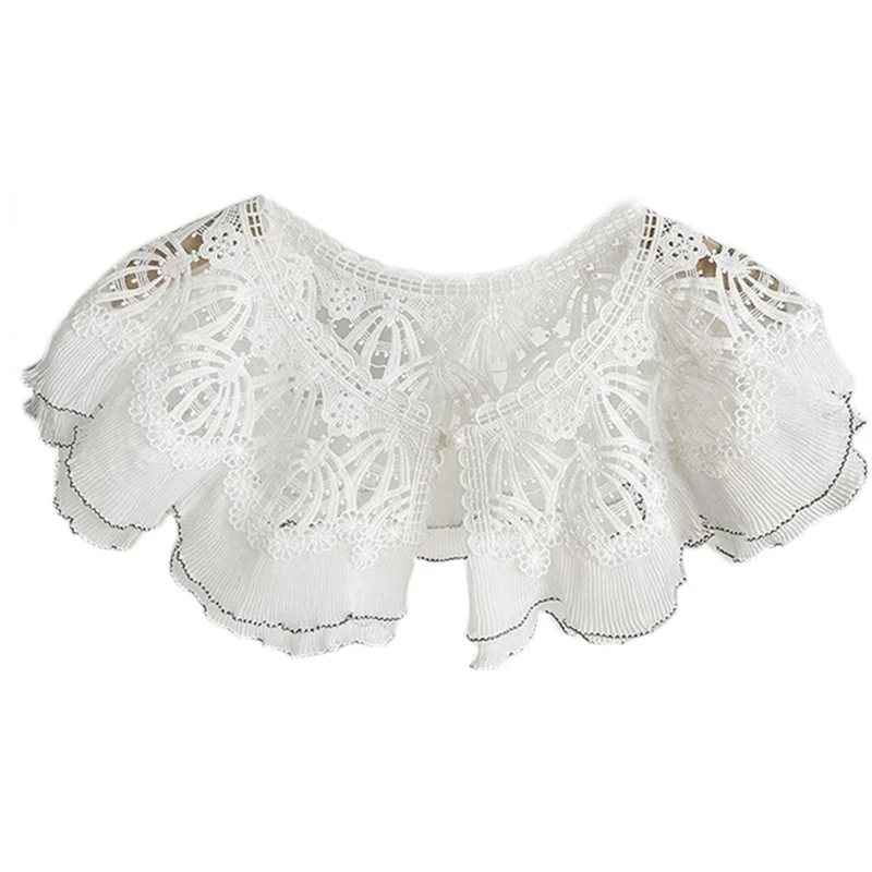 

Embroidery Collar Lace Collar Flouncing Embroidered Ancient Art Collar Sweet Girls Lace Decorative Shawl