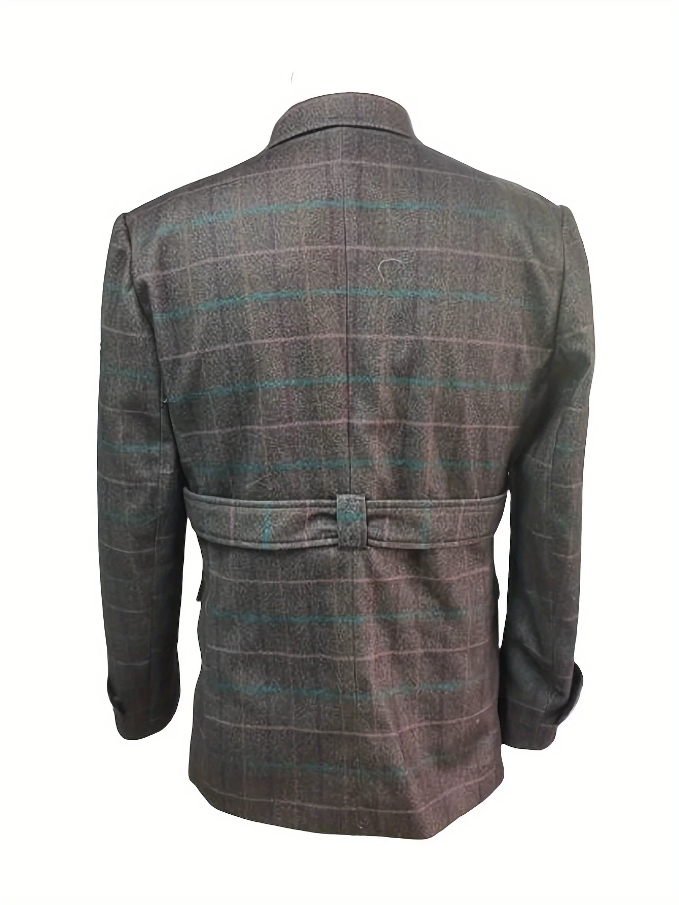 New Men Blazers Retro Plaid Elegant Blazer Men's Formal Single Breasted Flap Pocket Lapel Suit Jacket for Spring Fall Business