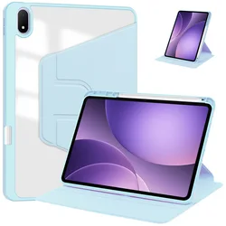 Acrylic Rotating Smart Stand Tablet Case with Pencil Holder - Fits 12.1 Inch Tablets for OPPO Pad 5 12.1 inch (Sky blue)