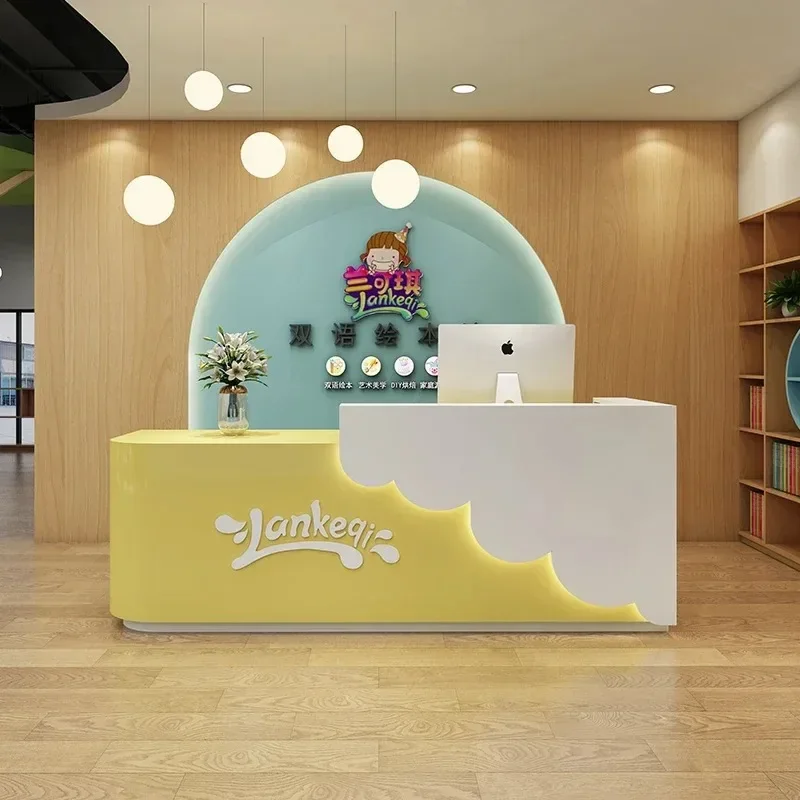 Customer Center Shop Service Counter Spa Reception Furniture Beauty Salon Receptionist Front Desk Party Tables Luxury Receiption