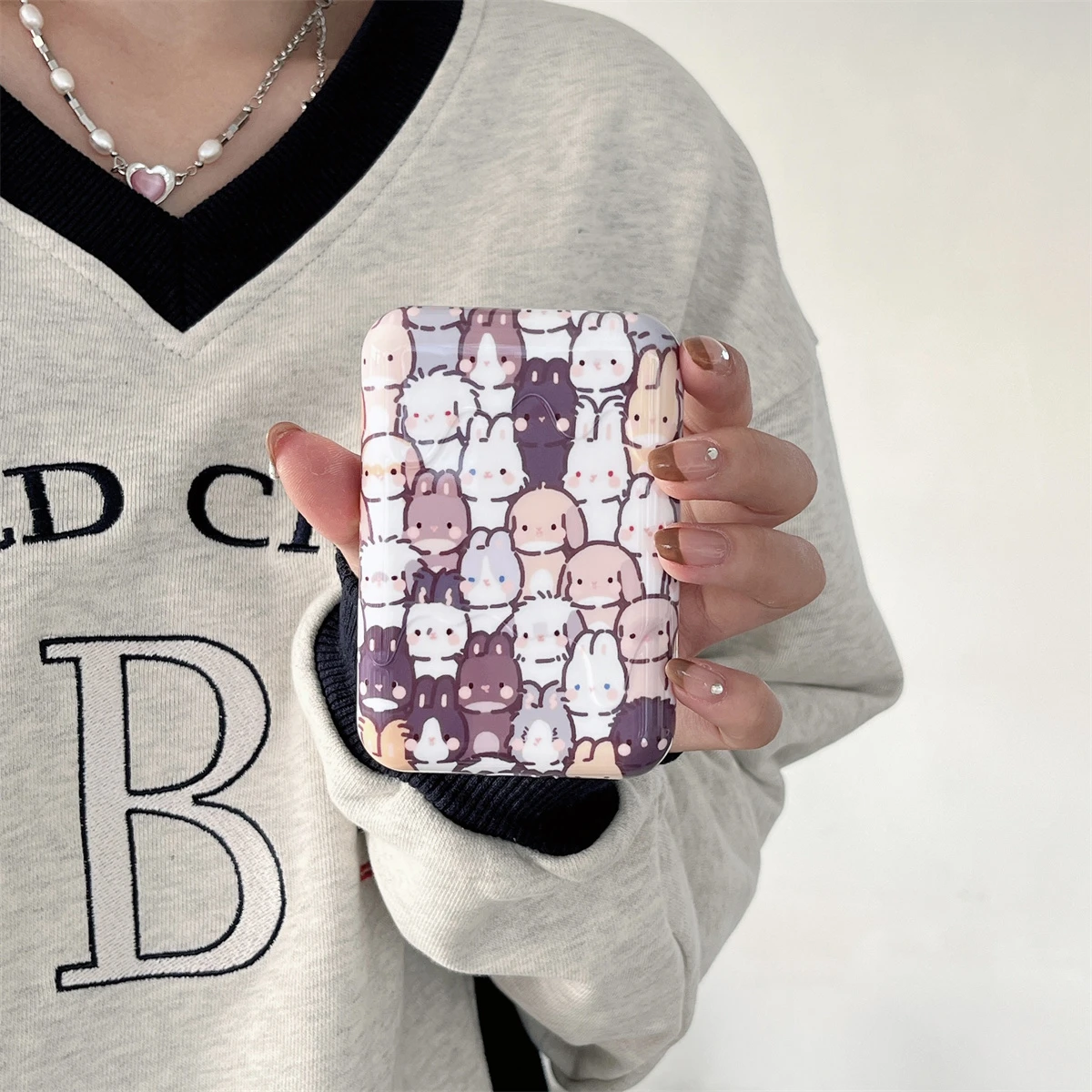 Cute little animal pattern Appearance Suitable for iphone Original external battery protection cover and charging treasure case