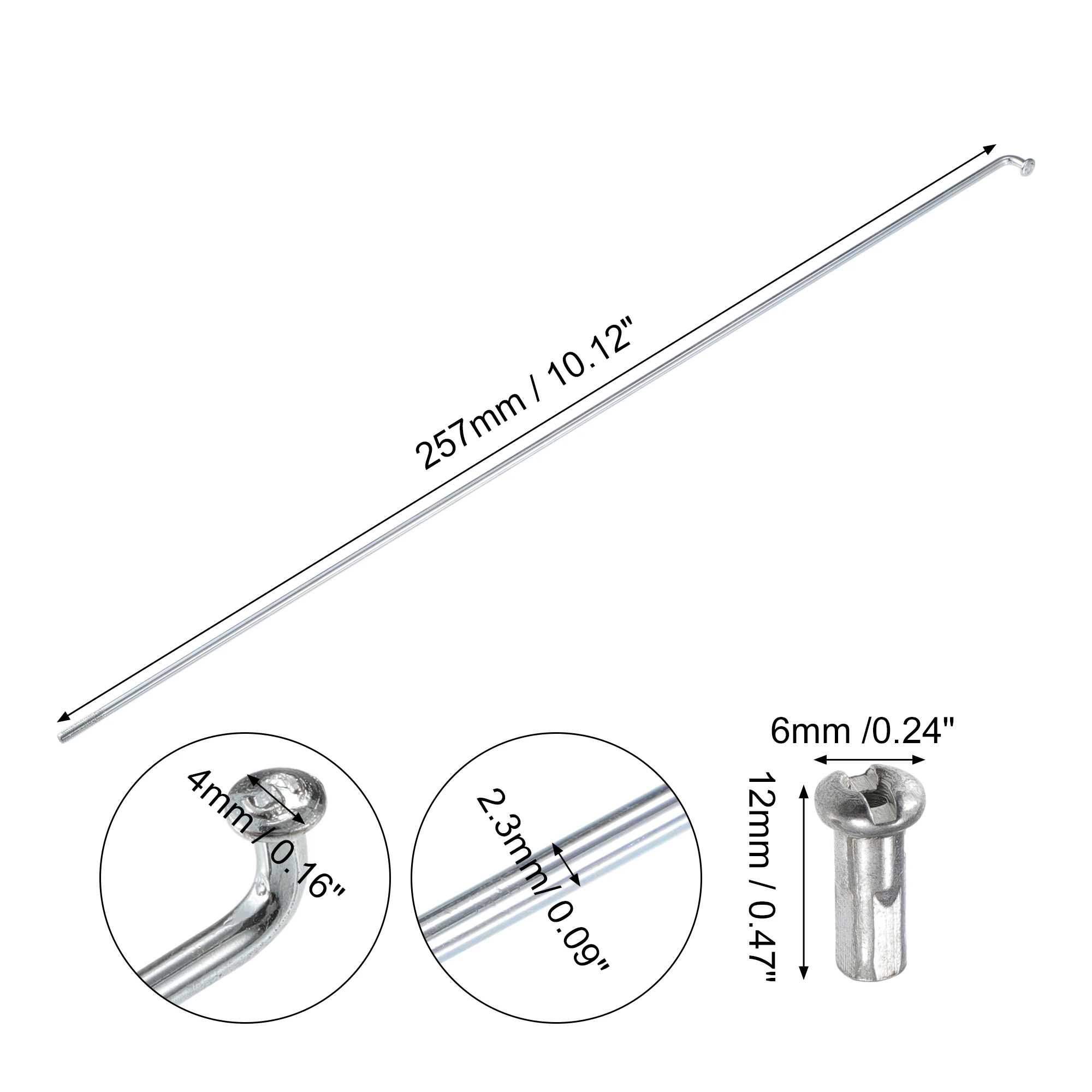36 Raggi In Acciaio Per Bici 14G - Lunghezza 230mm Con Capezzoli - X AUTOHALUX - Foto 6