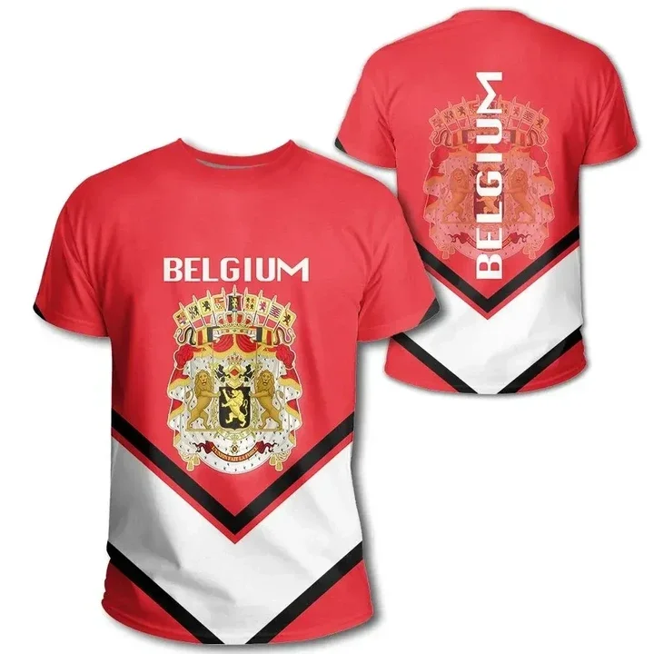 

Belgium Map Flag Graphic T Shirts National Emblem T Shirt For Men Clothes Lion Tshirt Sports Jersey Casual Kids Tee Boy Y2k Tops