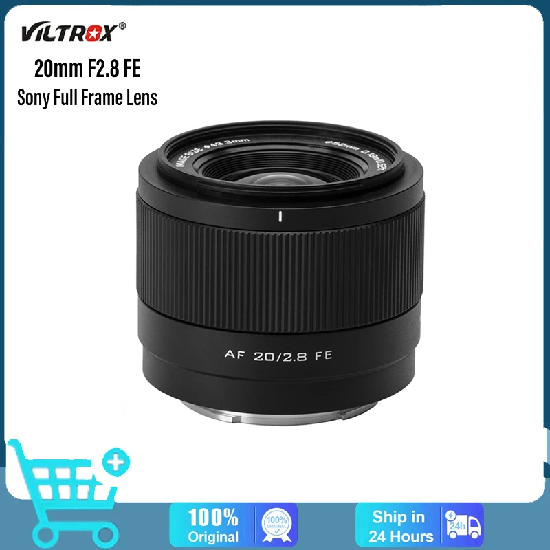Viltrox 20Mm F2.8 Obiettivo Per Fotocamera Sony E Full Frame Obiettivo Vlog Con Messa A Fuoco Automatica Ultra Grandangolare Per Sony Zv-E1 A7Rv Zv-E1