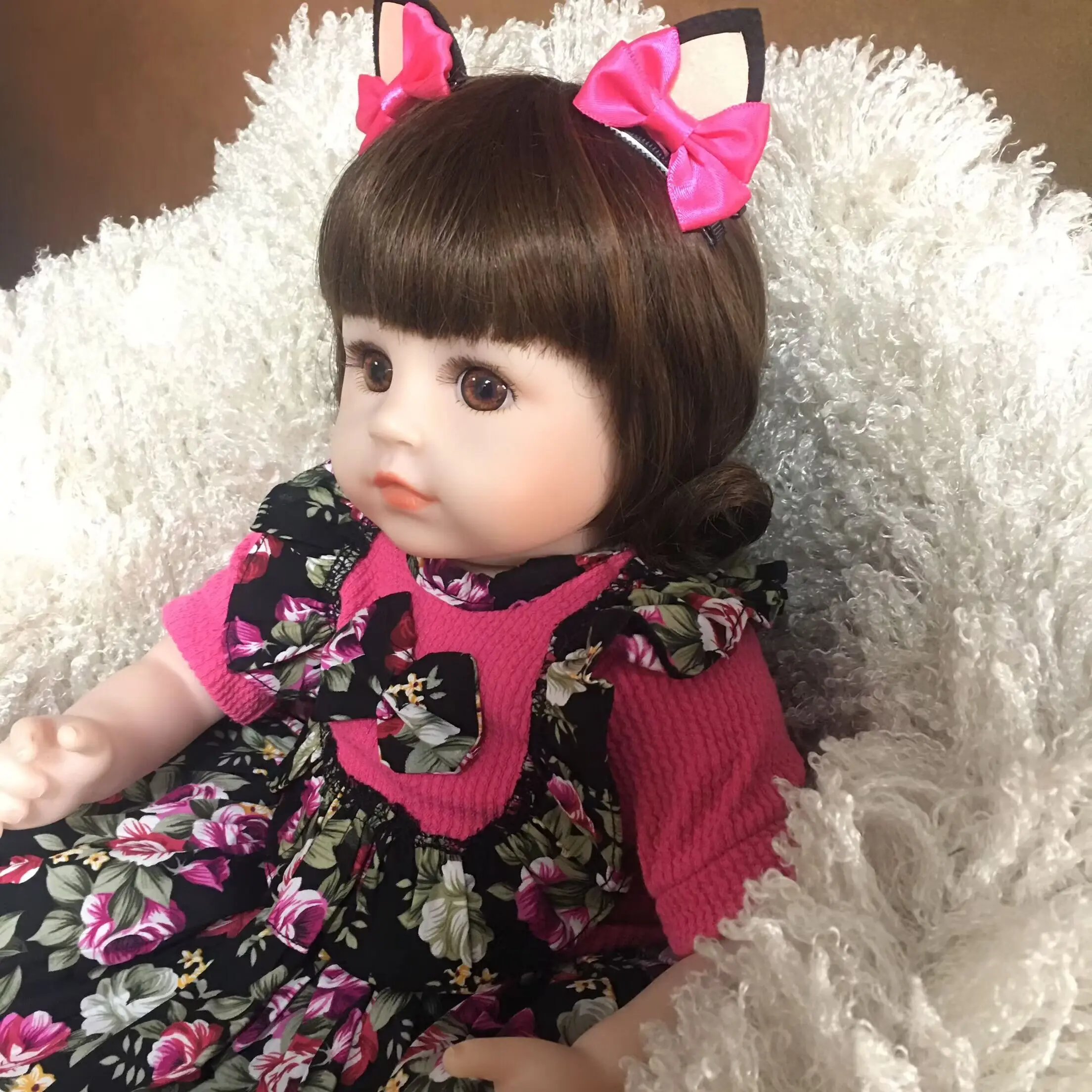 KEIUMI New Cute Reborn Baby Girl Dolls Realistic Soft Silicone Vinyl Boneca Reborn DIY Toy Stuffed Doll For Kids Birthday Gift images - 6