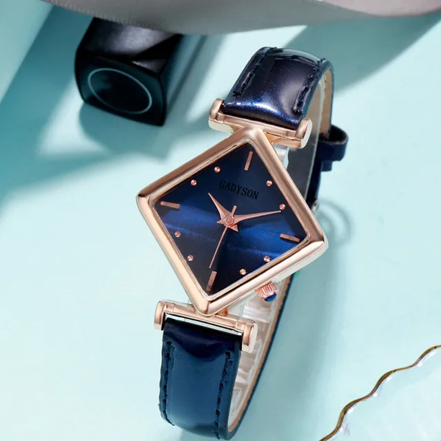 2023 New  Sleek Minimalist Geometric Square Gradient  Ladies Quartz Watch часы женские наручные relógio feminino montre femmes 5