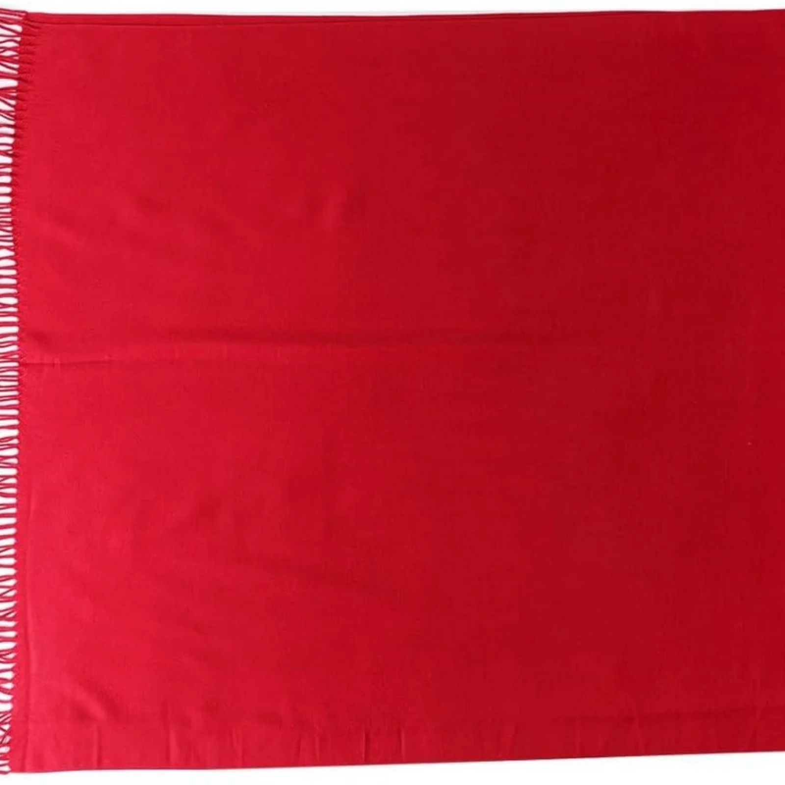 1PC Red Cashmere Scarf Soft Warm Tassel Design Winter Fashion Accessory For Women Elegant Large Wrap Shawl Holiday Gift