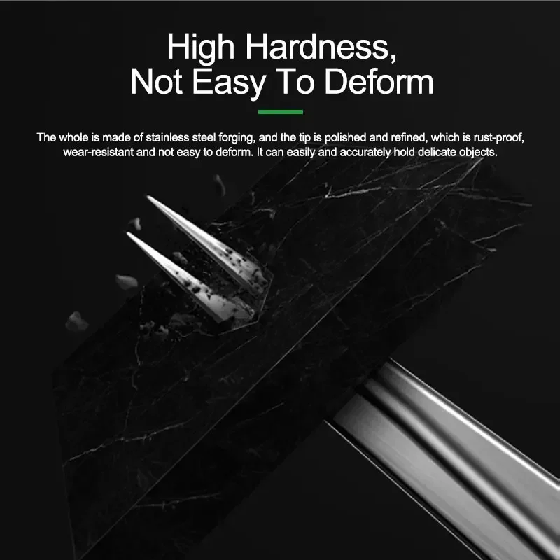 15 Anti-static Precision Tweezers High Toughness Fine Tips for Phone Motherboard Laptop Chip Tin Planted Repair Tool
