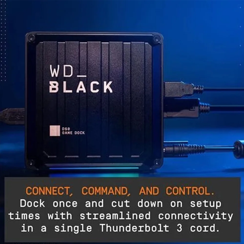 웨스턴 디지털 NVMe SSD 게임 도킹 스테이션, 외부 게임 전용 솔리드 스테이트 드라이브, 2T WD_Black D50, 0T, 1T