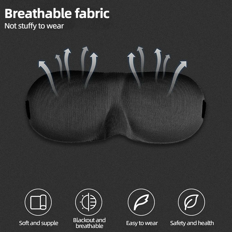 Eye Mask for Sleeping 3D Contoured Cup Blindfold Concave Molded Night Sleep Face Masks Fatigue-Relieving Light-Blocking Eye Mask