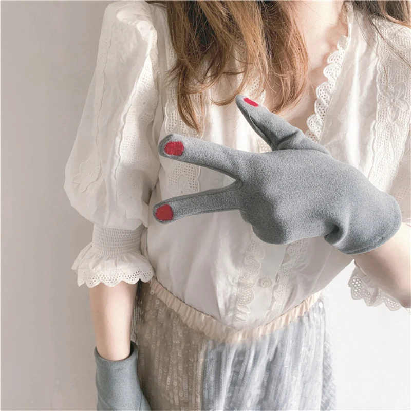 Elegant Women's Vintage Winter Full Finger Touchscreen Gloves