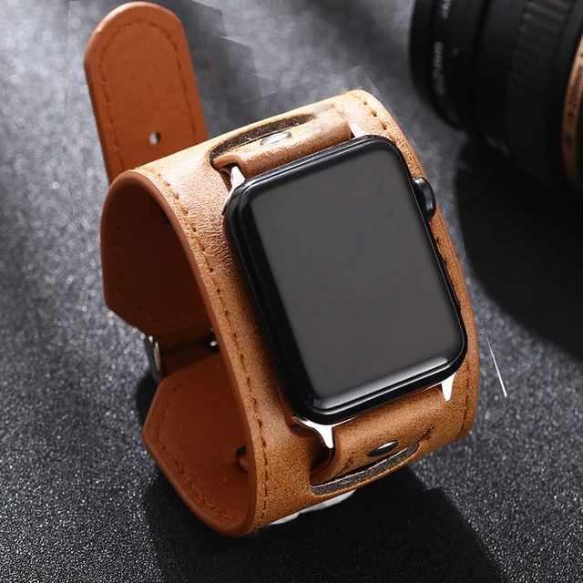 Retro Leather Strap For Apple watch band 44mm 40mm 42mm 38mm wrist watchband  bracelet for iWatch serie 3 4 5 6 se 7 8 41mm/45mm - AliExpress