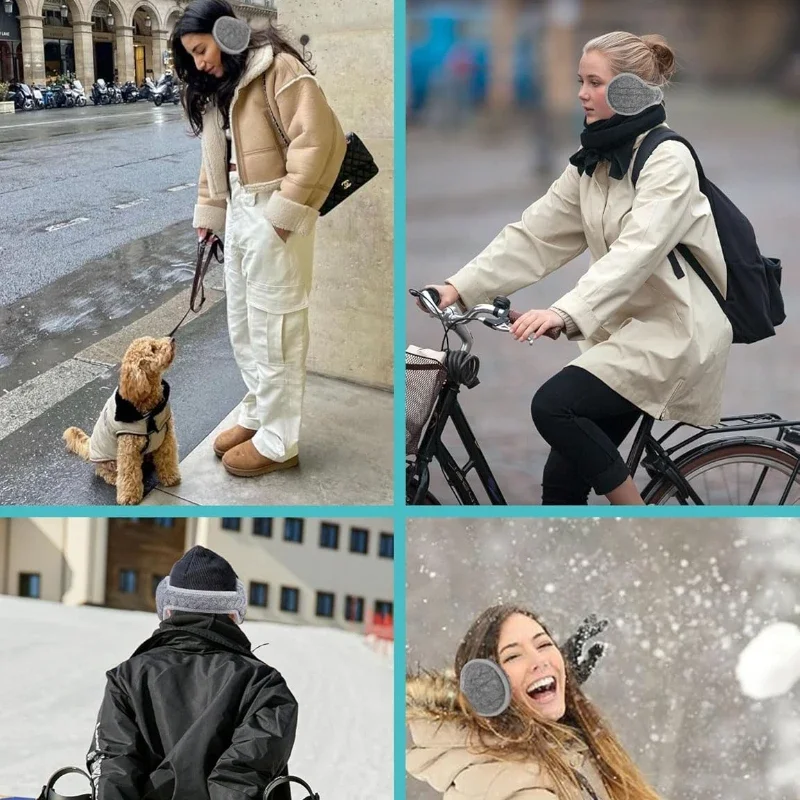 Winter Outdoor Ear Warmer Windproof Earmuffs Thicken Plush Warm Fleece Earmuff Cycling Adjustable Warmer Soft Ear Muffs warm earmuffs,fur earmuffs