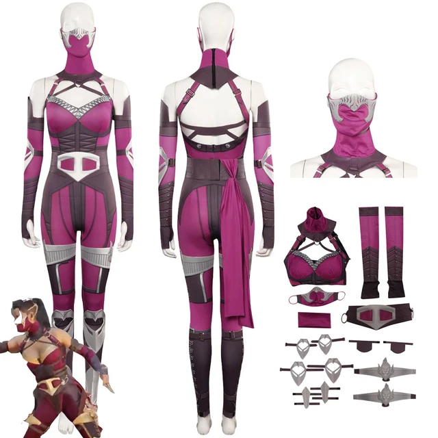 Fantasia Cosplay de Jogo Mortal Kombat para Mulher, Macacão Feminino, Maiô  para Halloween, Fato Carnaval, 11-Mileena - AliExpress