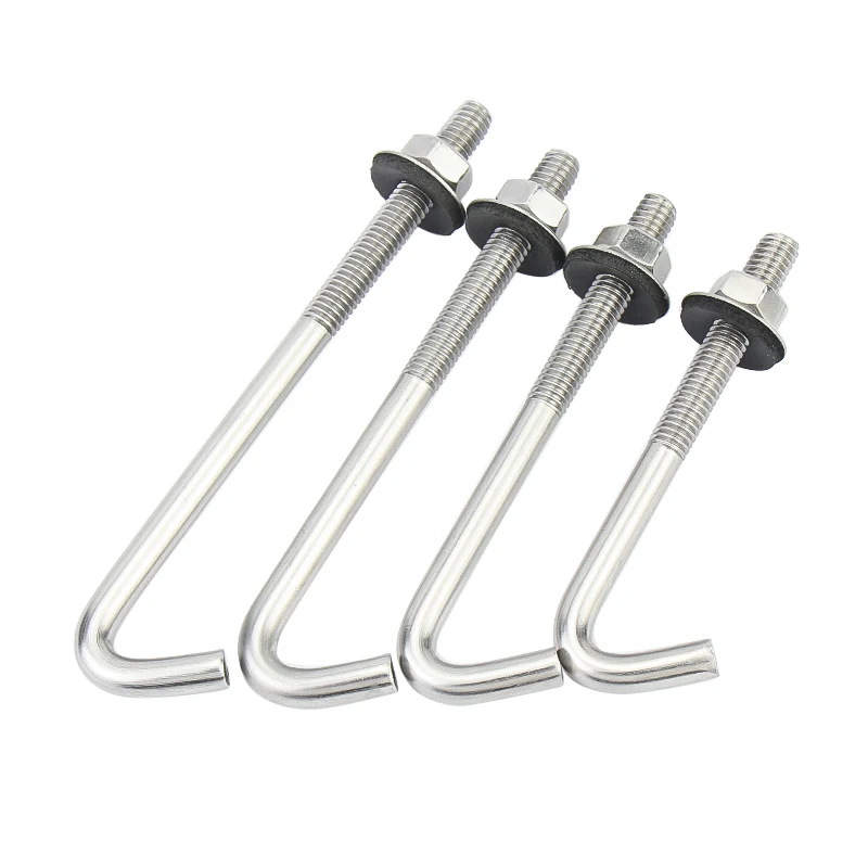 thumbnail image 2 of 30 Pcs M5x40mm L-Shape Foundation Bolts – 304 Stainless Steel Right Angle Anchor Screws 2 of 9